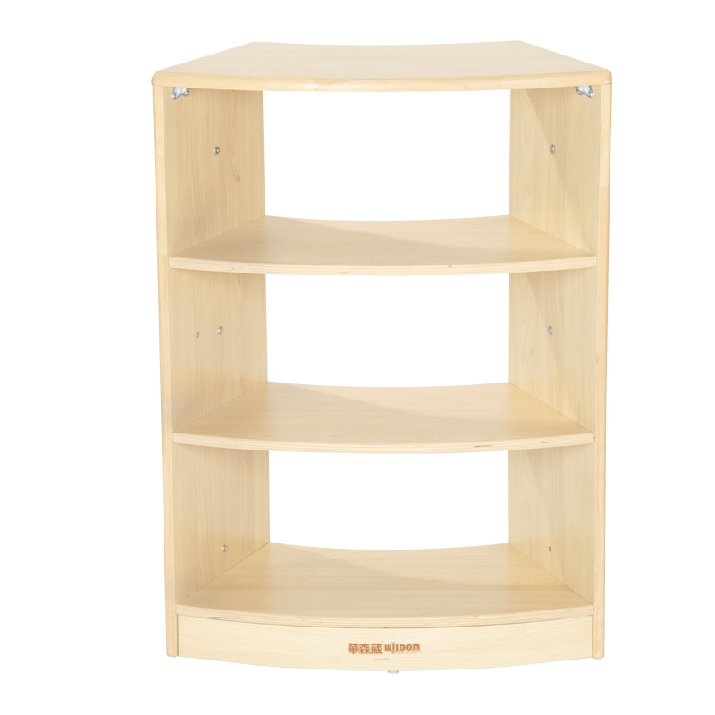 华森葳儿童用品 3层45度弧形柜-实木高清大图