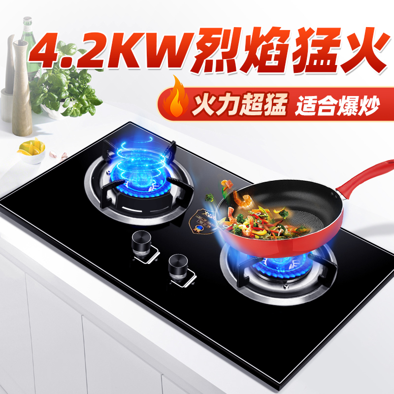 欢呼好太太燃气灶嵌入式液化气灶煤气灶家用台式双眼灶单灶具灶台炉具煤气炉节能灶X01