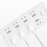 齐心 PCP-WZ828 延长线插座 8位40孔 总控全长3.0米 白
