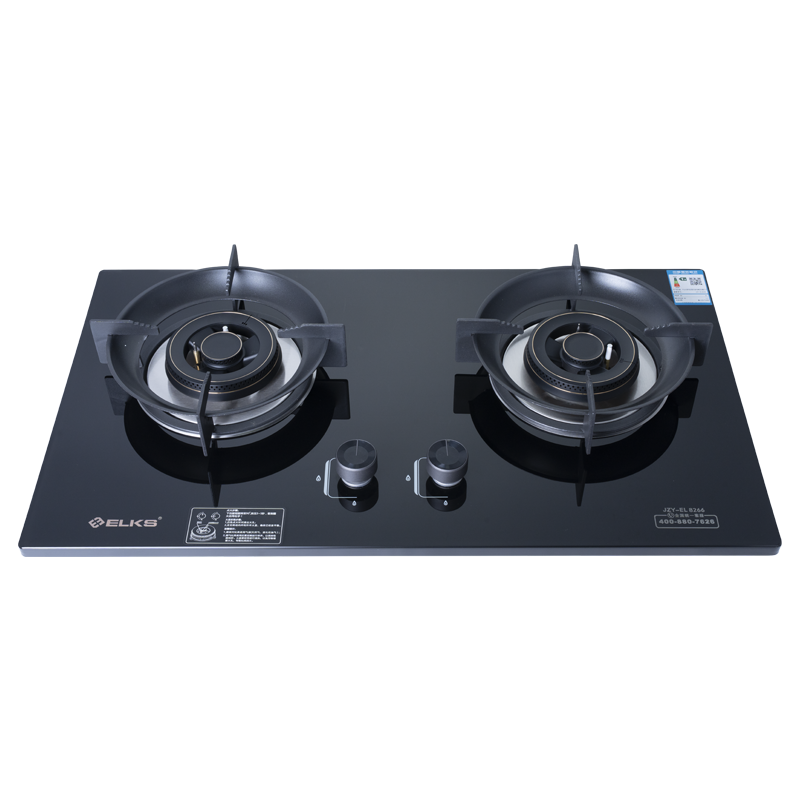 ELKS燃气灶JZY-EL8266 家用台嵌两用灶具 钢化玻璃面板 一体火盖 液化气高清大图