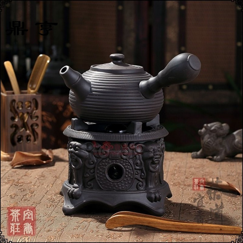 鼎亨酒精茶壶 煮茶炉 功夫茶壶烧水壶 酒精炉 煮茶器陶瓷茶壶套装