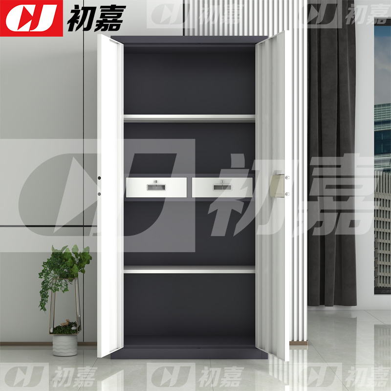 初嘉(CJ)钢制保密柜密码文件柜保密档案资料柜 灰白套色通门指纹锁