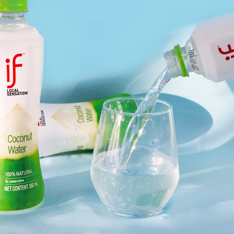 IF 天然椰子水泰国原装进口果汁饮料350ml*24瓶整箱装高清大图
