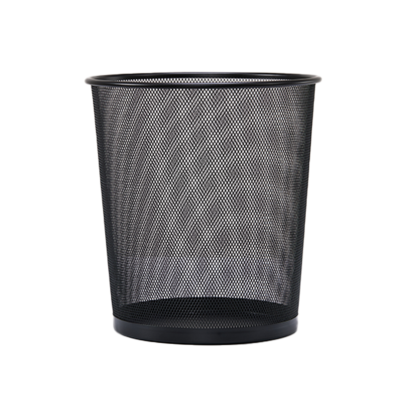 齐心 ZL0010 耐用铁网圆垃圾桶高清大图