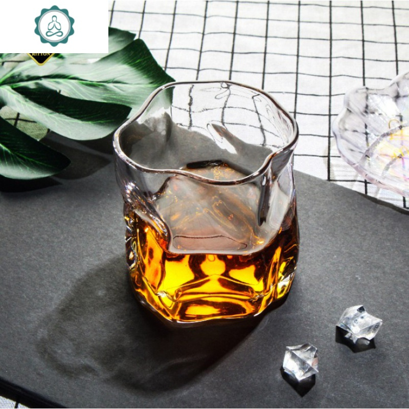 威士忌酒杯古典水晶洋酒杯日式创意个性啤酒玻璃杯子鸡尾酒杯 封后 金边款