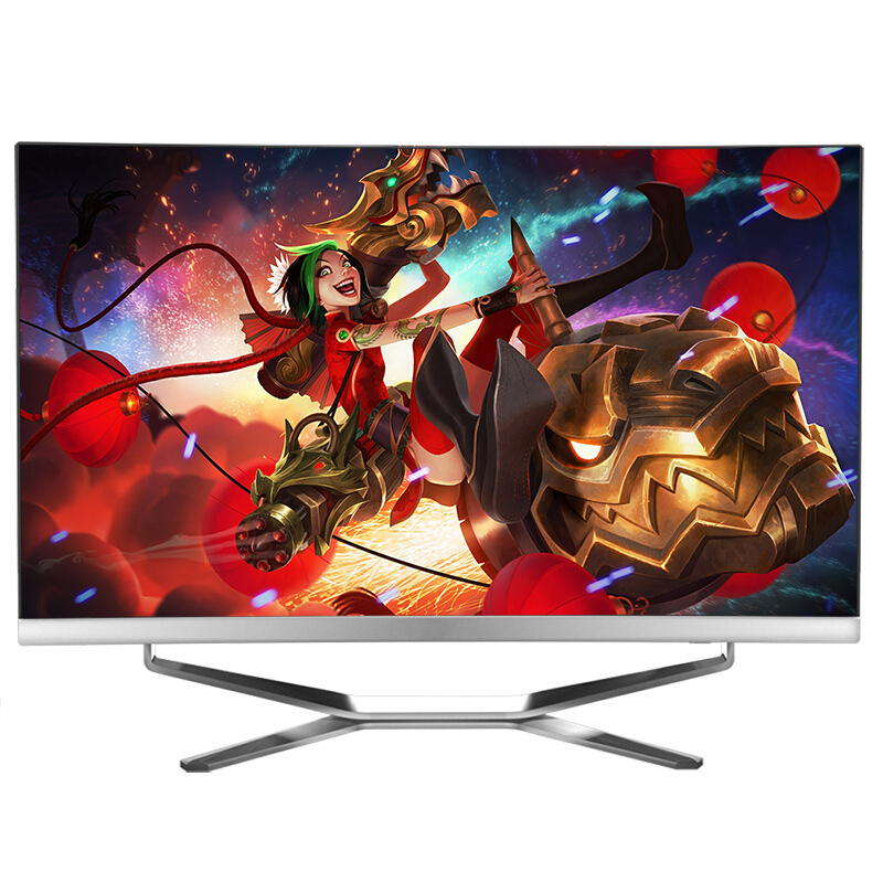 世纪之星 27英寸曲面一体机电脑 窄边框 酷睿i7/GTX1050 D5独显/8GB内存/256GB固态 家用办公娱乐游戏学生台式一体机电脑 台式机 电脑一体机 内置无线WIFI