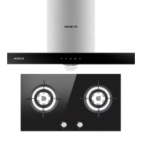 火王(Hione)7011+2WN/B烟灶套装 大吸力顶吸式 易清洁低噪音火油烟机 大火力燃气灶