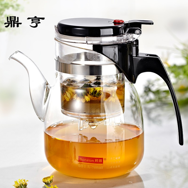 鼎亨飘逸杯防爆可拆洗功夫泡茶壶家用冲茶器过滤内胆玻璃茶壶茶具