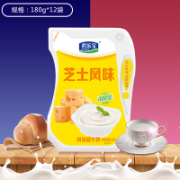 君乐宝涨芝士啦酸奶清新风味酸乳180g*12袋