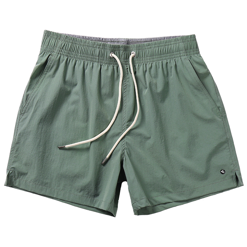 短裤男款纯色沙滩裤全内衬男士运动健身四分裤跑步速干海边游泳裤