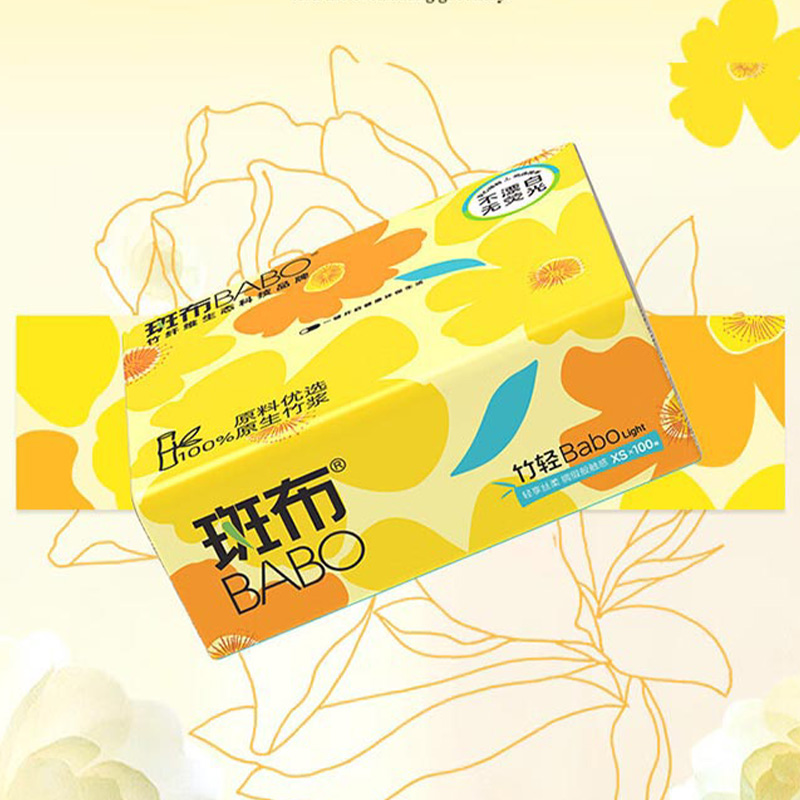 斑布生活用纸100抽*24包三层竹轻系列DBZR100E24-X高清大图