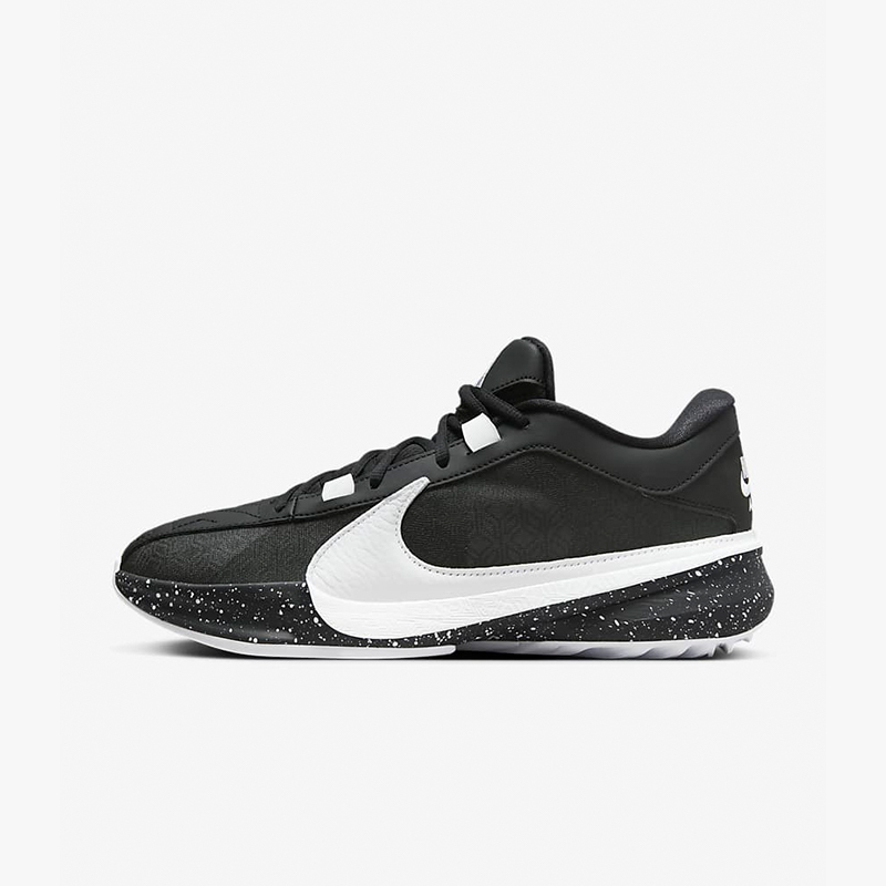 nikezoomfreak5减震耐磨低帮篮球鞋男款黑白色dx4996003