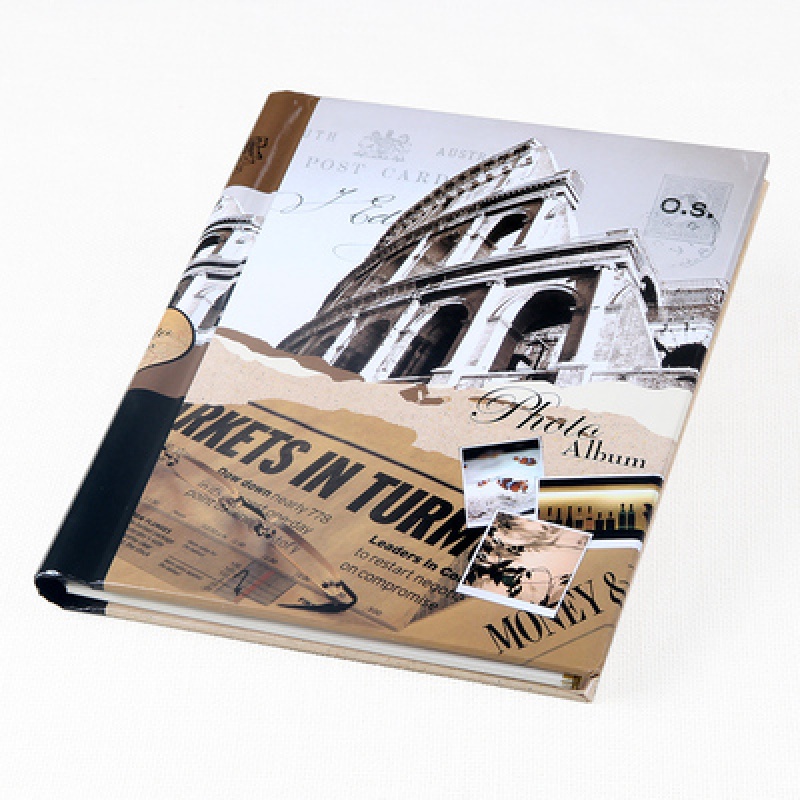 粘贴式DIY相册10寸粘贴式宝宝相册覆膜式手工创意影集本情侣3寸装 三维工匠 复古-罗马角斗场高清大图