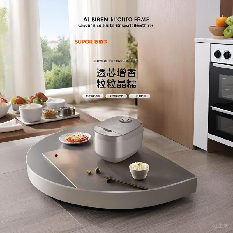 苏泊尔3L IH电磁加热电饭煲 3-6人圆形微电脑预约煮饭神器