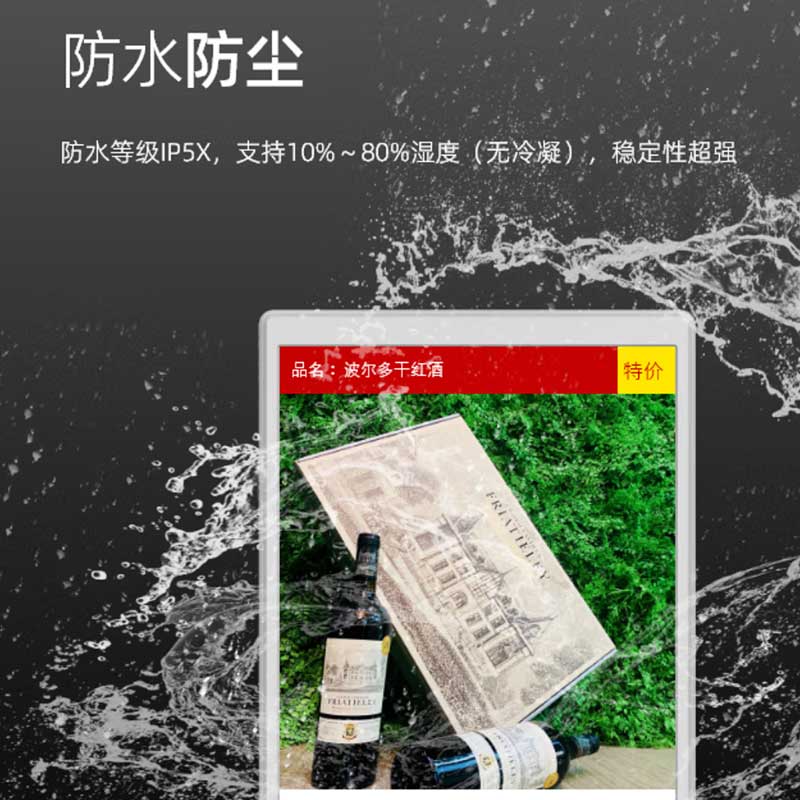 和掌厅CT-P101 10.1寸全彩色LCD价格显示牌 蓝牙电子价签高清大图