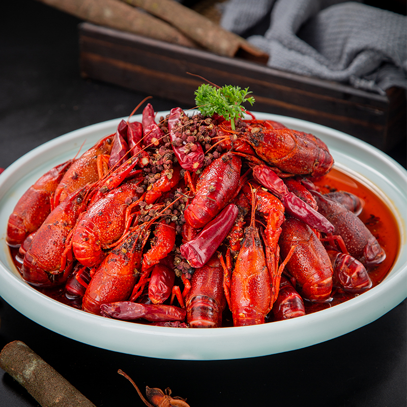 正宗盱眙红胖胖小龙虾单只虾克重9钱以上十三香味1500g1盒
