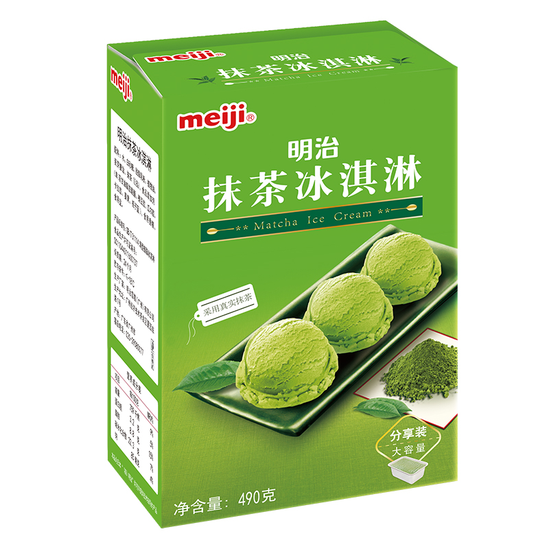 明治抹茶冰淇淋 家庭装 490g