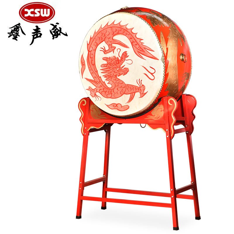 鑫声威 牛皮鼓24寸立式战鼓龙鼓+鼓架常规款