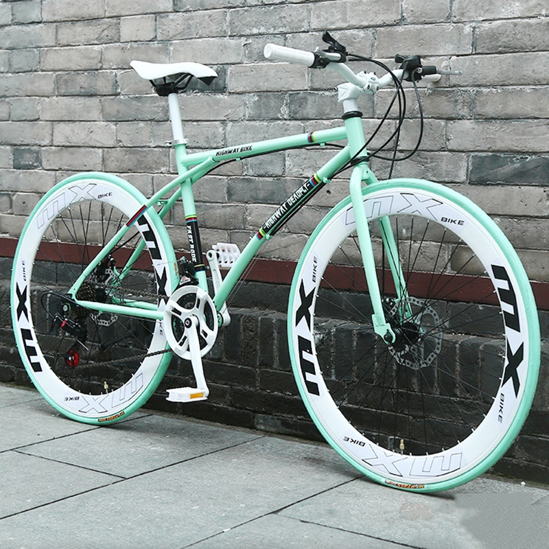 闪电客变速死飞自行车公路赛车简约学生成人男女单车