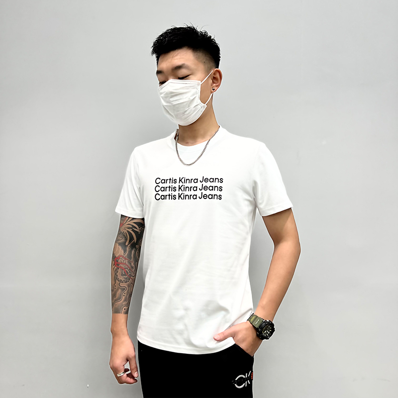 CartisKinra2022夏季c.k潮流男士新款休闲百搭短袖T恤22TX9898