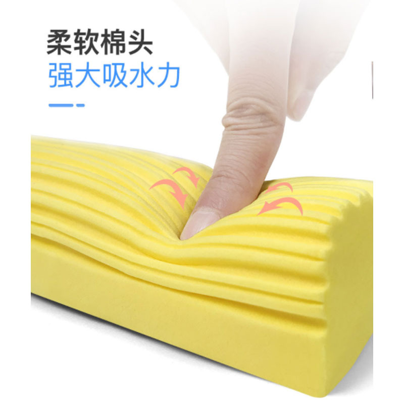 嘉创优品 家用海绵吸水胶棉拖把免手洗不锈钢伸缩杆对折挤水地拖布 不锈钢伸缩款高清大图