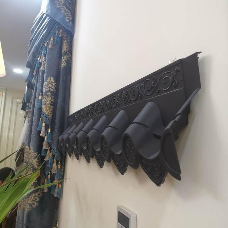 20公分架子室内外装饰瓦树脂瓦屋檐门头围墙瓦树脂一体仿古瓦深灰色