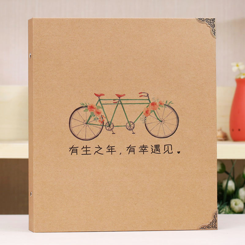 抖音同款手绘生日本表白本A4纸diy相册创意网红本情侣送男友 三维工匠 空白[A4-40内页]送白纸+配件高清大图