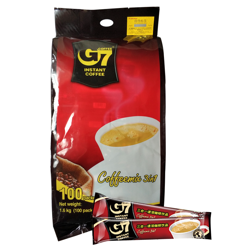 中原G7 三合一速溶咖啡粉 16g*100包1600克越南进口冲饮