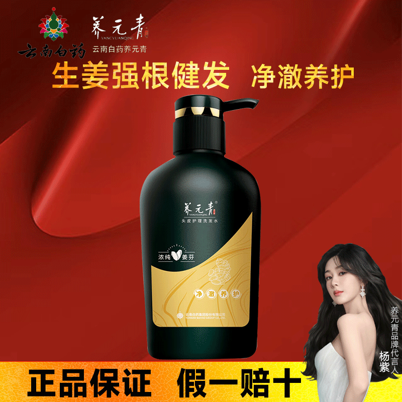 云南白药养元青洗发水生姜净澈养护防断发控油健发清洁男女士 【强根健发】生姜洗发水500ml