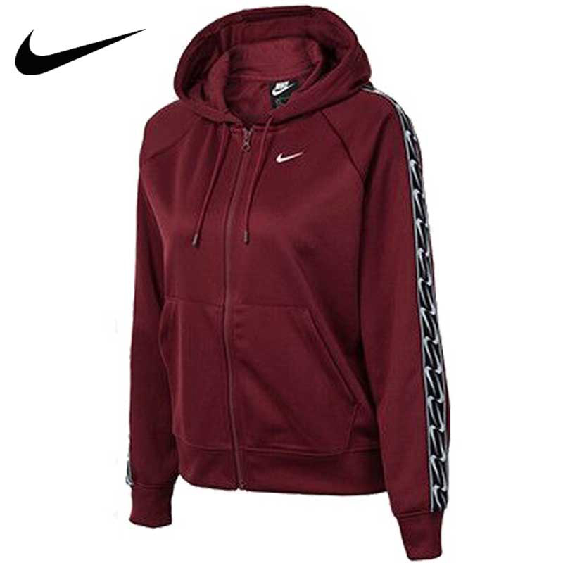 耐克(NIKE) 女子休闲连帽卫衣 W NSW HOODIE FZ LOGO TAPE BV3448-677