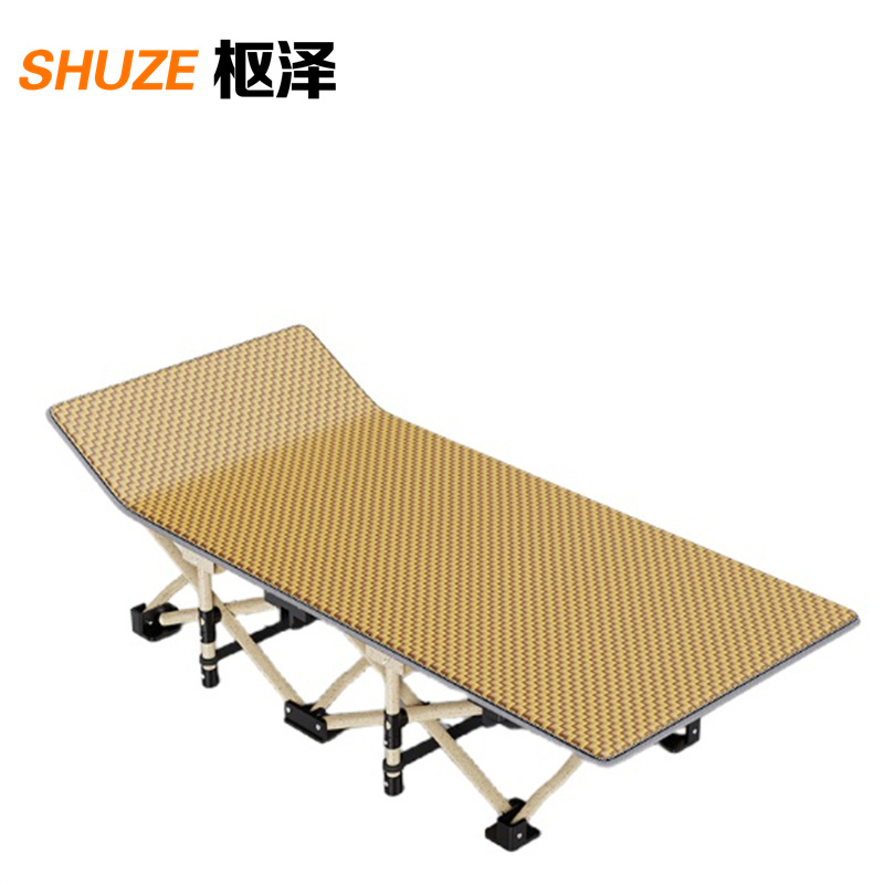 枢泽 折叠收纳床 190cm圆管灰色+单层藤席 张高清大图