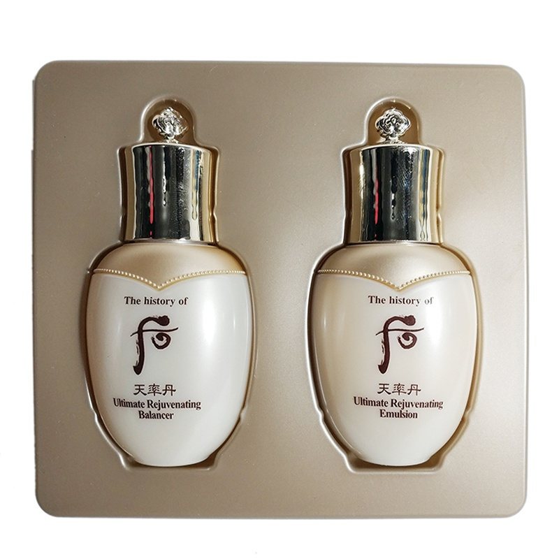 [苏宁自营]后Whoo 天率丹和率系列2件套50ml(水25ml+乳25ml)中小样试用装旅行装 化妆品护肤品套装礼盒
