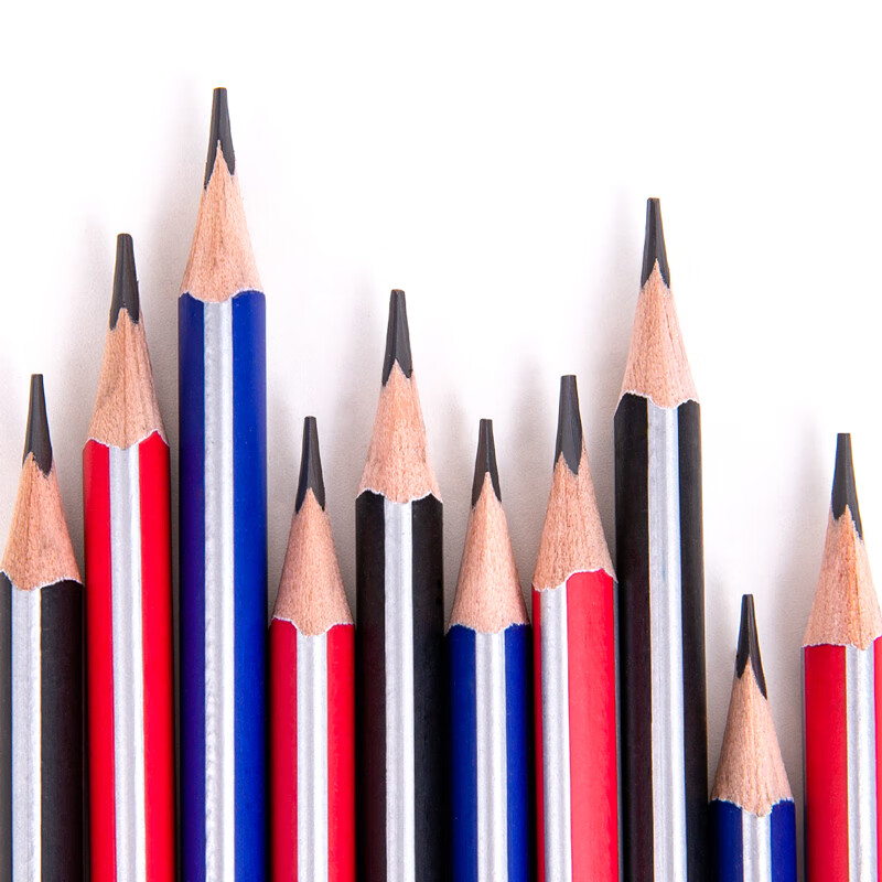 得力58109 2B高级书写铅笔(混) 12支/盒高清大图