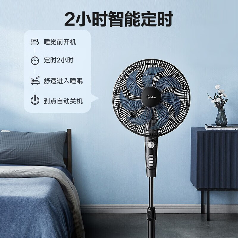 美的(Midea)SAF35MA 电风扇 427*400*1355mm (单位:台) 黑色高清大图