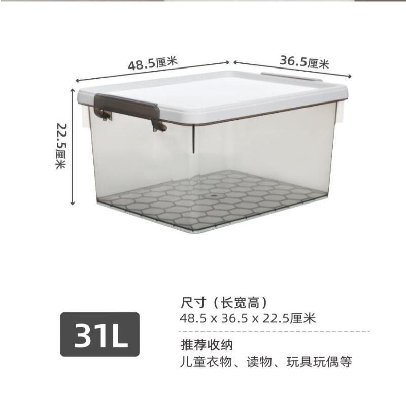 禧天龙(Citylong) X-6269正派收纳箱3个装(烟雾灰)衣物书籍家用玩具整理箱31L