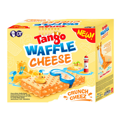 印尼进口Tango奥朗探戈咔咔脆威化饼干奶酪味160g 夹心威化