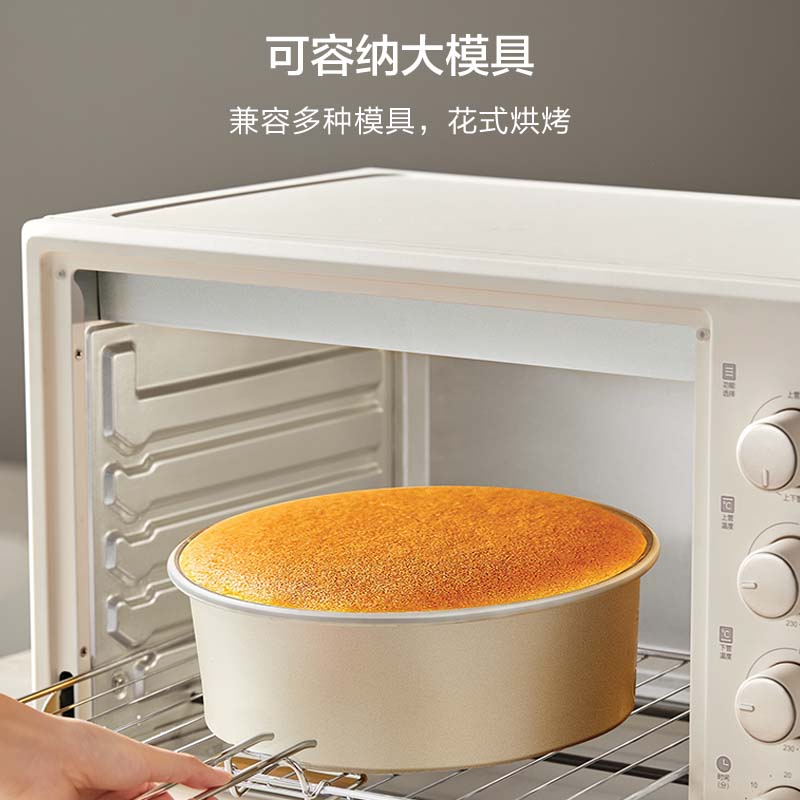 苏泊尔(SUPOR)家用多功能大容量42L电烤箱 上下独立控温带炉灯多层烤位专业烘焙奶油白0J42A802高清大图