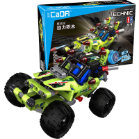 双鹰 咔搭CaDA积木玩具回力惯性小车益智拼插拼装赛车6岁男孩女孩玩具模型 沙漠赛车积木C52002