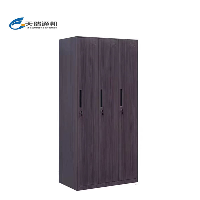 天瑞通邦 钢制套色更衣柜/文件柜 组 三门黑木纹900*500*1850mm/组
