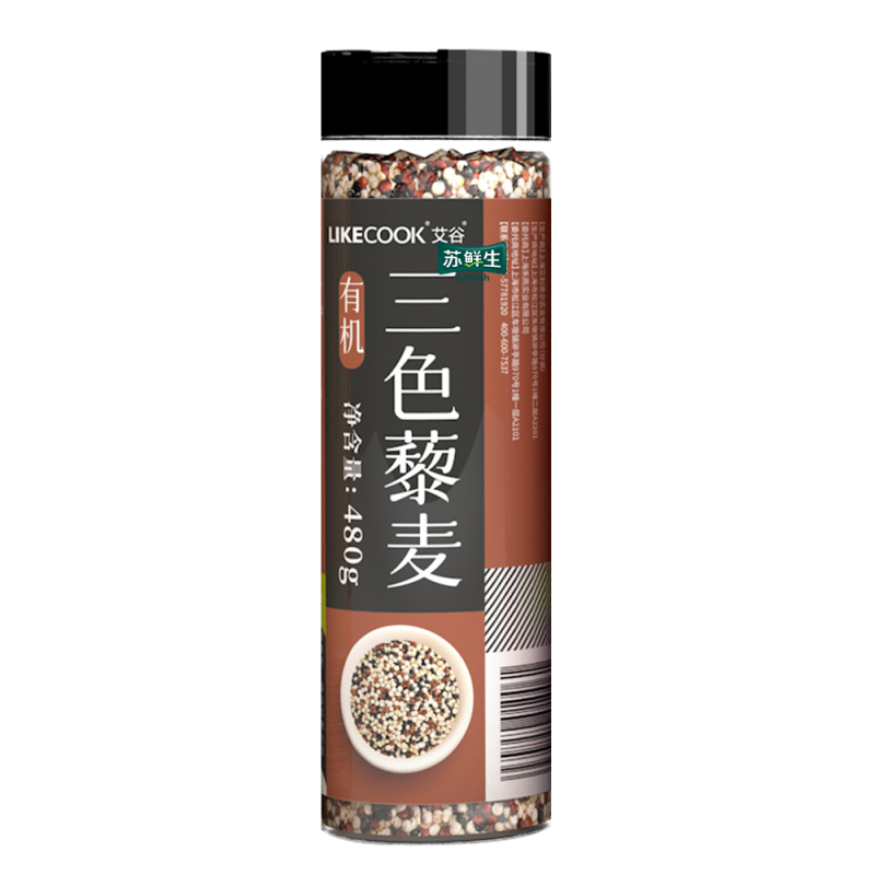 苏鲜生有机罐装三色藜麦480g