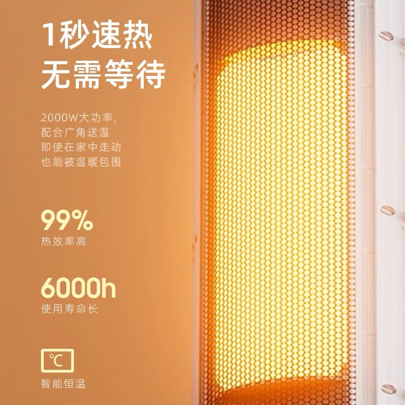 扬子立式取暖器暖风机带加湿器电暖器家用取暖小太阳冷暖两用