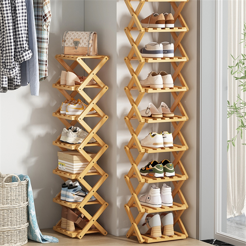 小窄鞋架家用迪玛森门口多层折叠小型简易鞋柜省空间收纳架