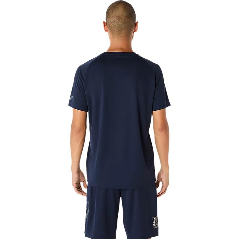 Asics/亚瑟士男士运动速干半袖T恤透气跑步训练比赛干爽体能提升高清大图