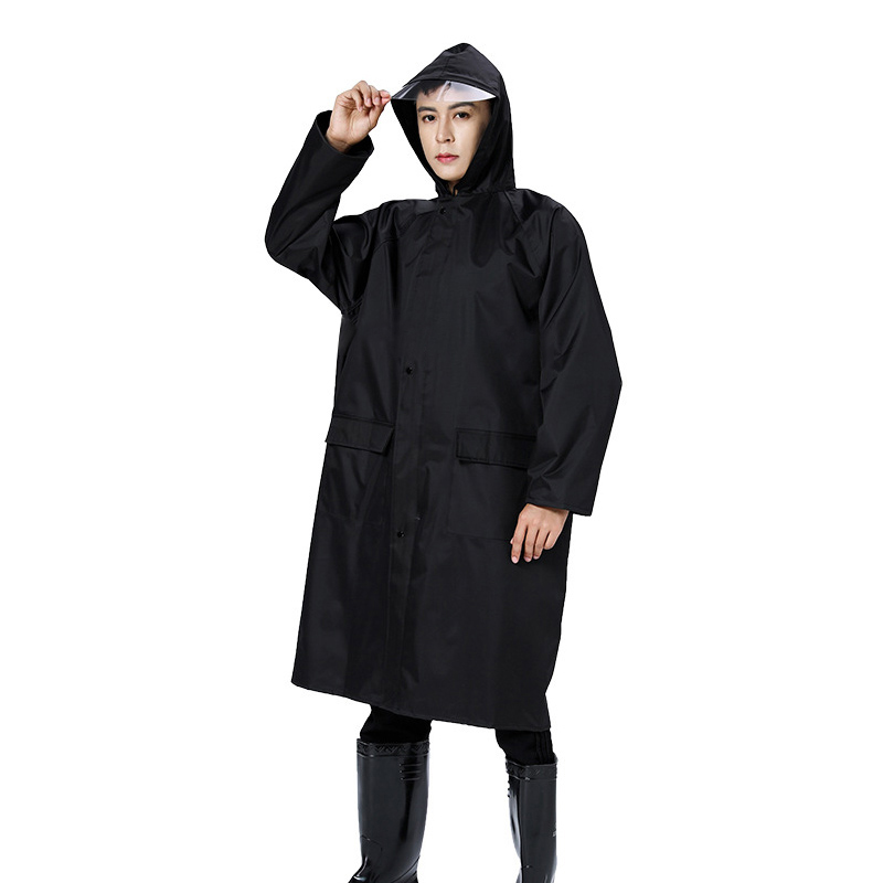 三极户外(Tri-Polar) TP1678 户外单层劳保安保反条光雨披 XL码 黑色高清大图