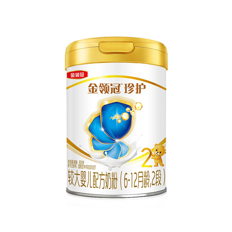 伊利(YILI)金领冠 珍护系列 较大婴儿配方奶粉 2段900克(6-12个月适用) 新国标高清大图