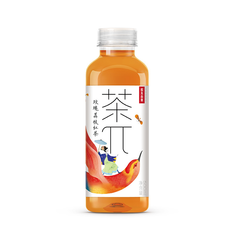 农夫山泉 茶π(茶派)玫瑰荔枝红茶500ml*15瓶 整箱装