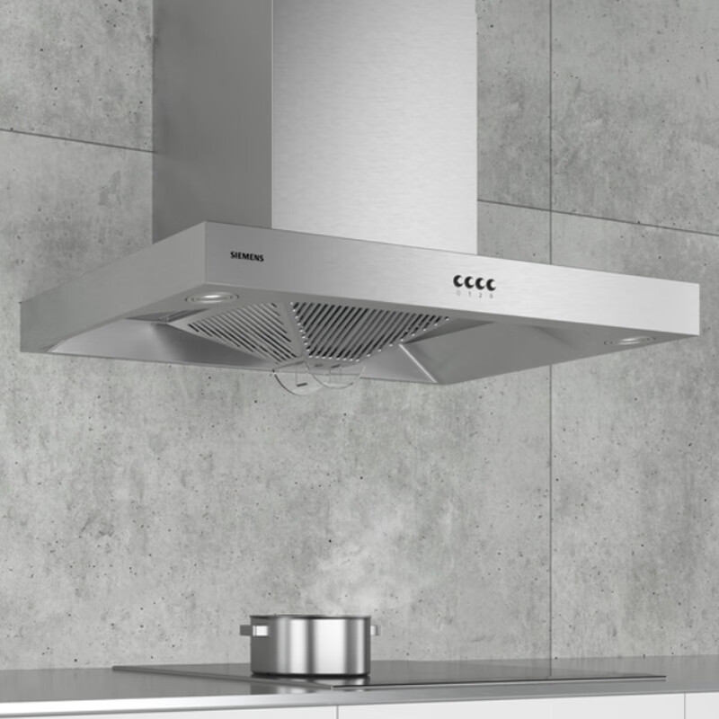 西门子LC42AA95PW iQ100 壁挂式吸油烟机 90 cm 不锈钢 嵌入式蒸饭柜高清大图