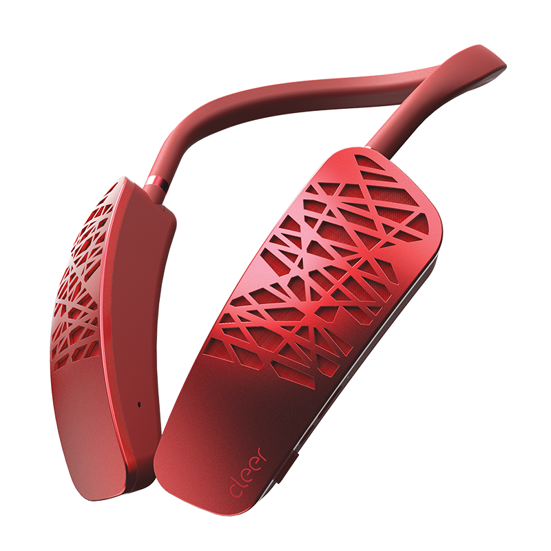 CLEER 颈戴式蓝牙音箱-HALO,红色高清大图