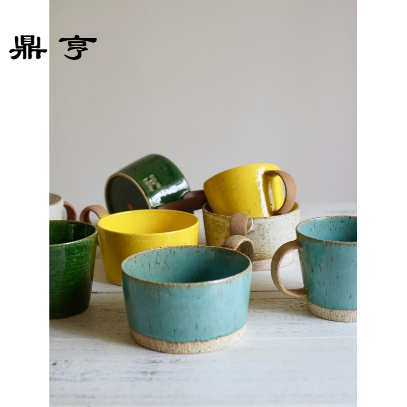 鼎亨[现货包邮]日本进口zakka 陶瓷咖啡杯 马克杯汤茶杯 四色