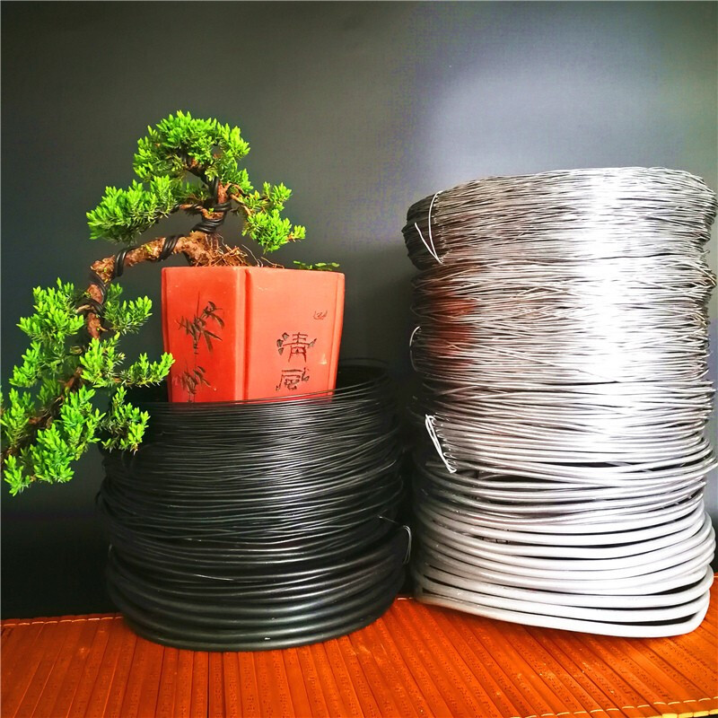 古达盆景造型用软铝线盆景制作整形蟠扎铝丝扎丝定型材料黑色铝条园艺